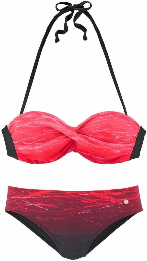 Lascana Beugelbikini in bandeaumodel in kleurverloop in batik-look - Foto 3