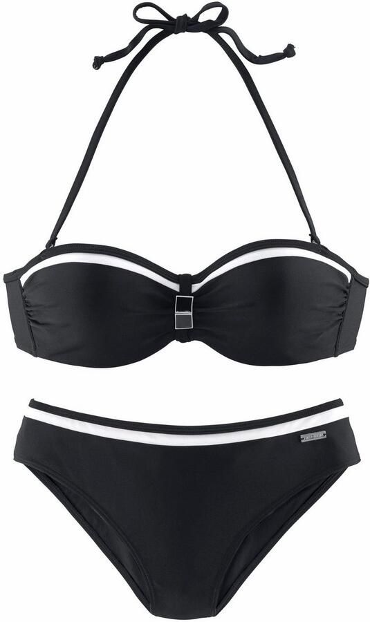 Lascana Beugelbikini in bandeaumodel met contrastdetails - Foto 5