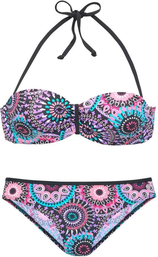 Lascana Beugelbikini in bandeaumodel met contrastkleurige details - Foto 4