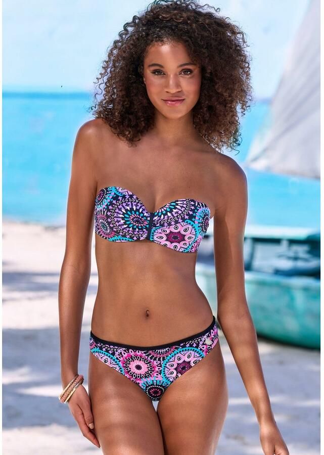 Lascana Beugelbikini in bandeaumodel met contrastkleurige details - Foto 3