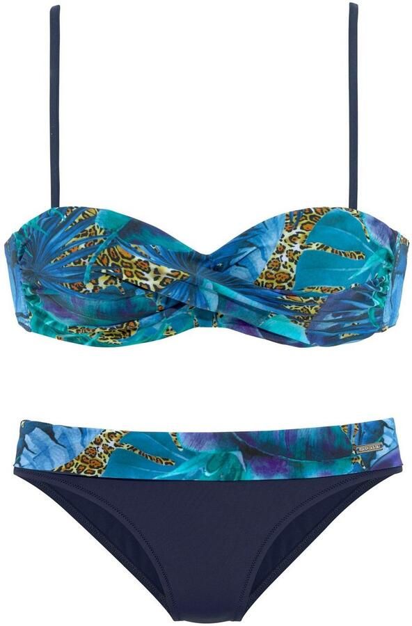 Lascana Beugelbikini in bandeaumodel met jungle-look - Foto 3