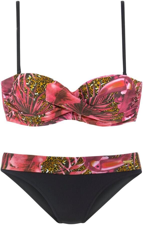 Lascana Beugelbikini in bandeaumodel met jungle-look - Foto 2