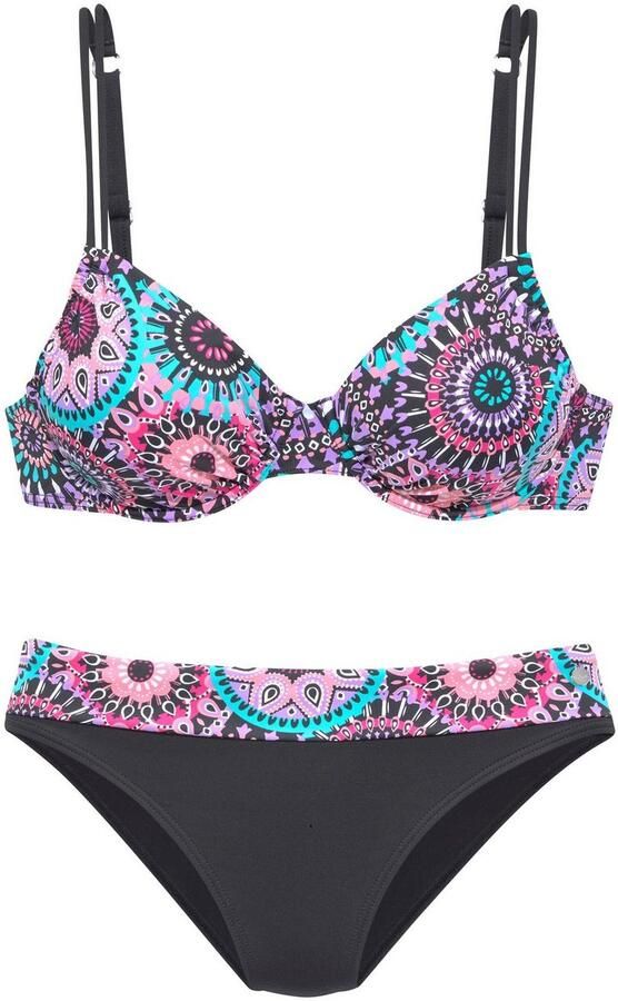 Lascana Beugelbikini met contrastkleurige bandjes - Foto 4