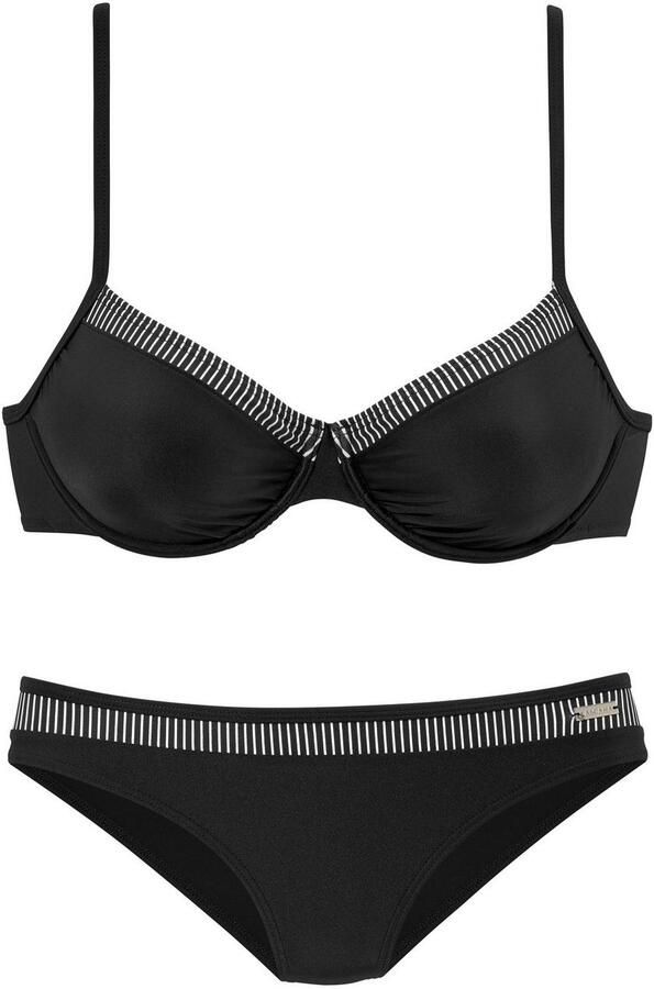 Lascana Beugelbikini met gestreepte inzetten - Foto 5