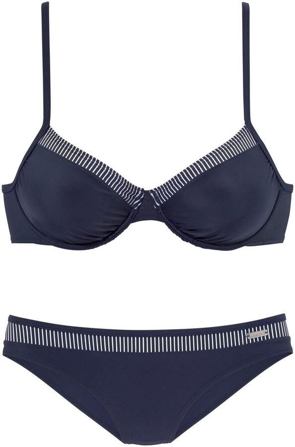 Lascana Beugelbikini met gestreepte inzetten - Foto 5