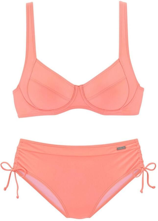 Lascana Beugelbikini met opzij aangerimpeld bikinibroekje - Foto 2