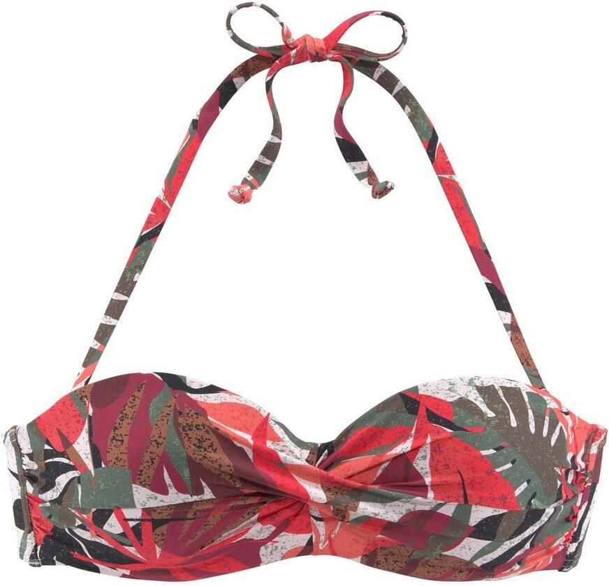 Lascana Beugelbikinitop in bandeaumodel AVA in tropisch design