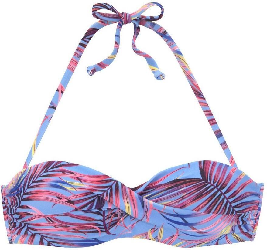 Lascana Beugelbikinitop in bandeaumodel Breese in tropisch design