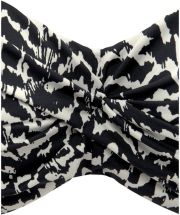 Lascana strapless bandeau bikinitop met all over print zwart wit - Thumbnail 4