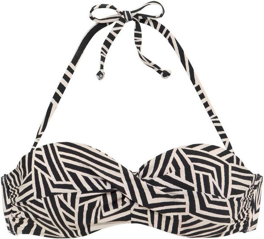 Lascana Beugelbikinitop in bandeaumodel Cleo met geometrische print