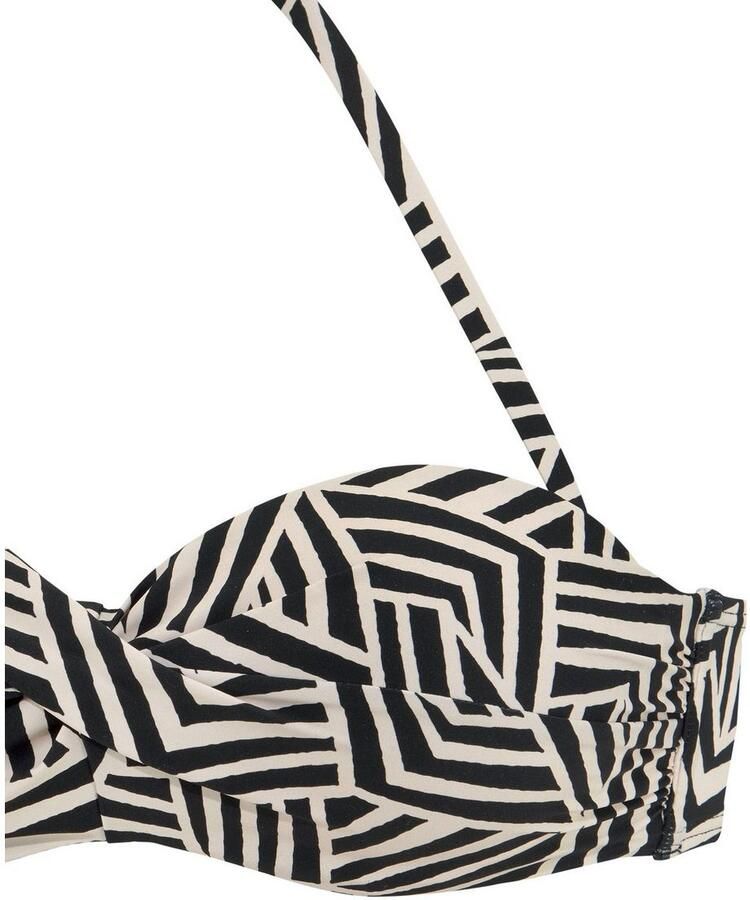 Lascana Beugelbikinitop in bandeaumodel Cleo met geometrische print - Foto 2