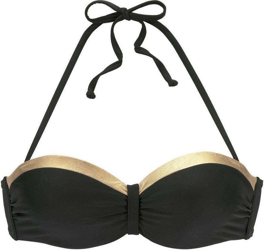 Lascana Beugelbikinitop in bandeaumodel Elodie met trendy materiaalelement