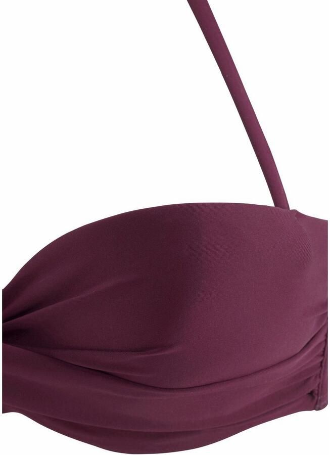 Lascana Beugelbikinitop in bandeaumodel Italy met baleintjes opzij - Foto 3