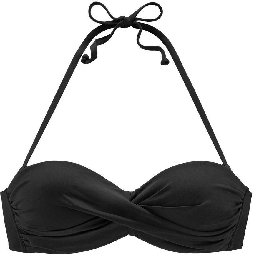 Lascana Beugelbikinitop in bandeaumodel Italy met baleintjes opzij