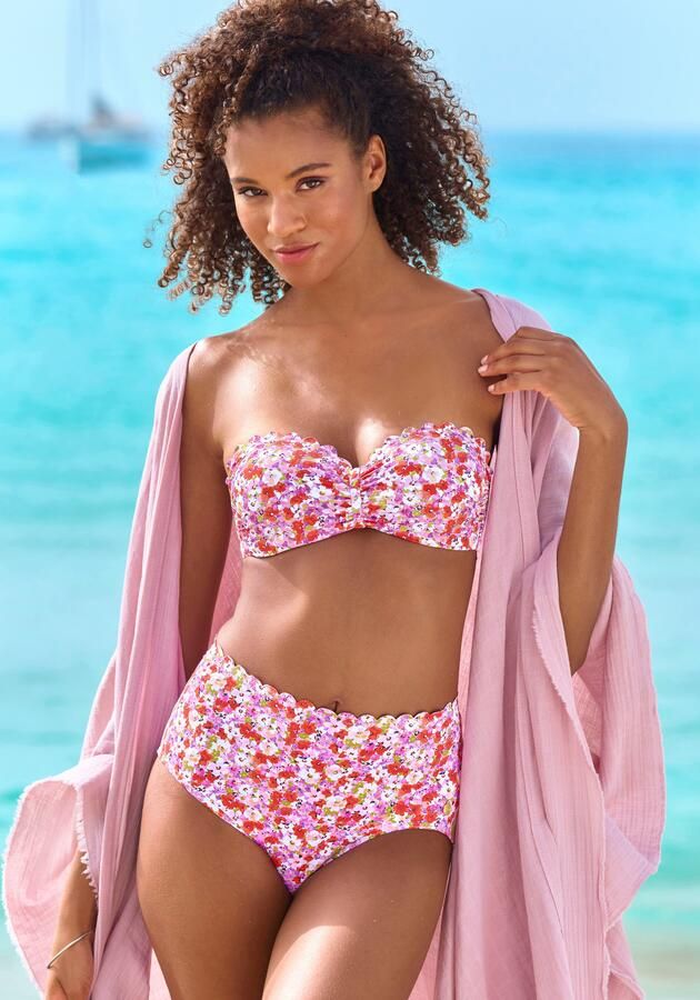 Lascana Beugelbikinitop in bandeaumodel Jasmijn in bloemenprint - Foto 7