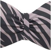 Lascana voorgevormde strapless bandeau bikinitop zwart grijs - Thumbnail 2