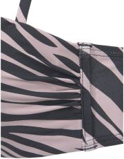 Lascana voorgevormde strapless bandeau bikinitop zwart grijs - Thumbnail 4