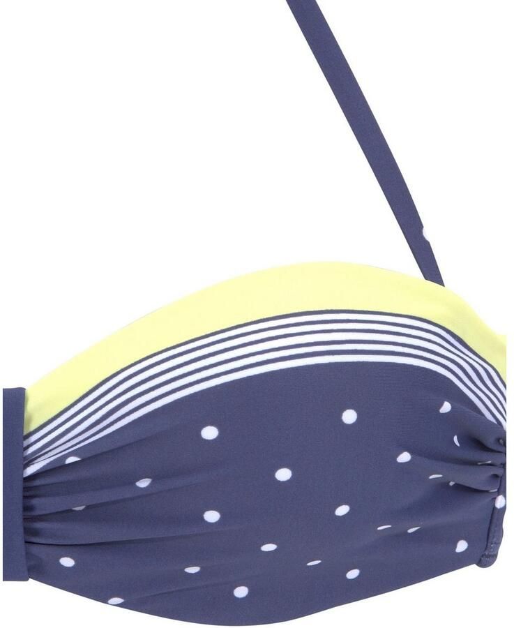 Lascana Beugelbikinitop in bandeaumodel Monri met contrastkleurig detail - Foto 2
