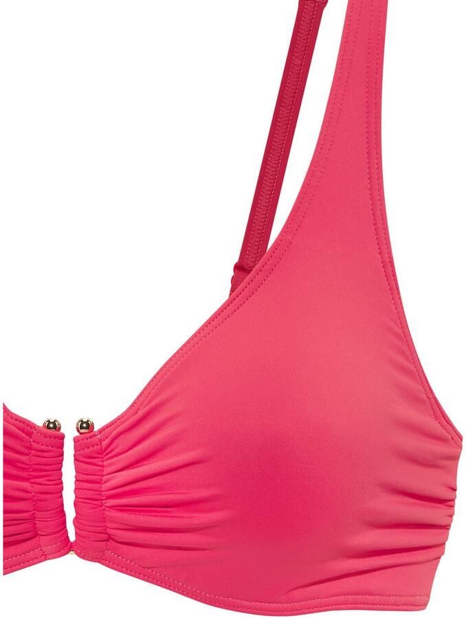 Lascana Beugelbikinitop Italy met goudkleurige accessoire