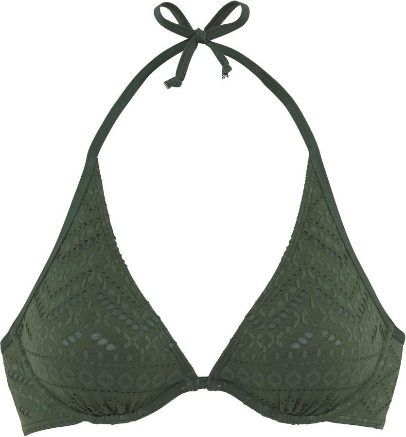 Lascana Beugelbikinitop Omara met broderie anglaise