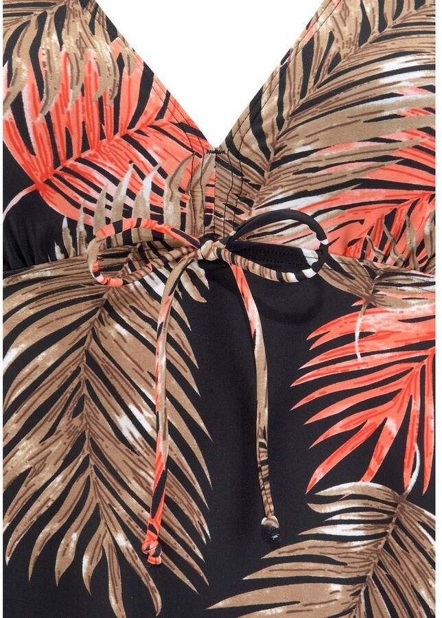 Lascana Beugeltankini met opvallende blaadjesprint