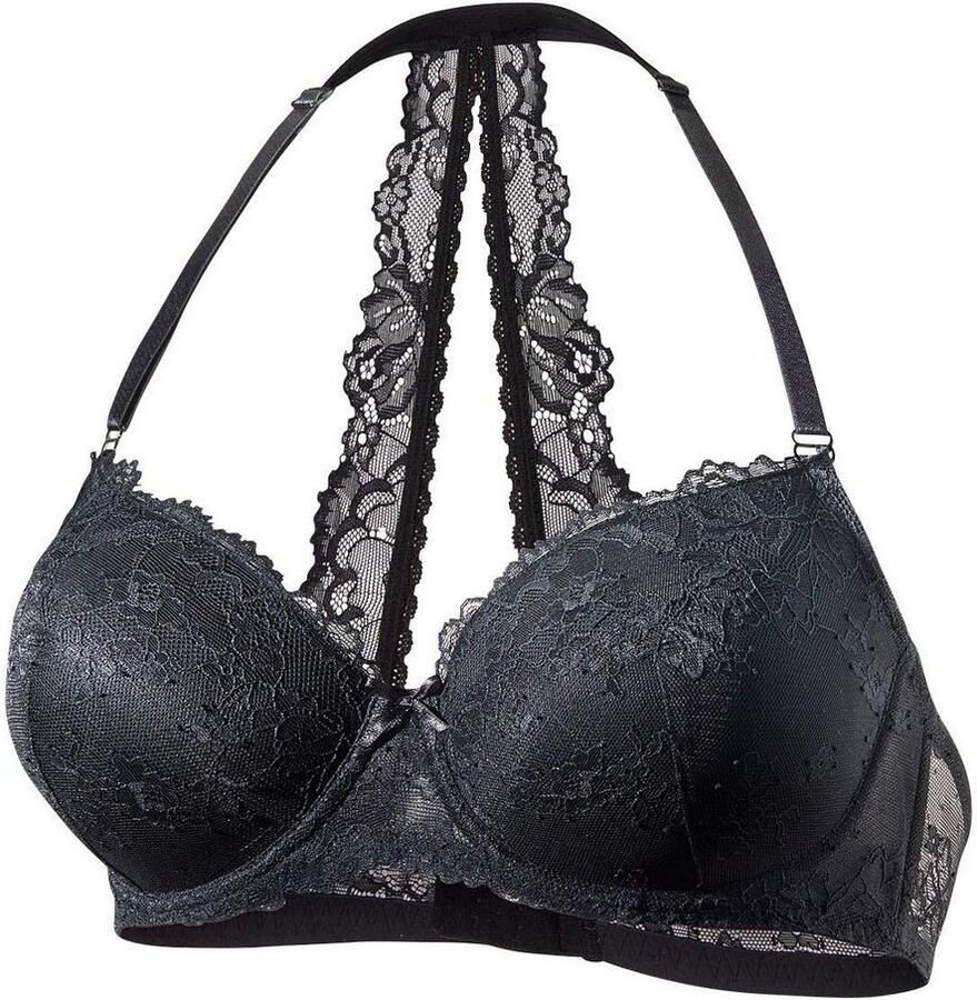 Lascana Bh met halterbandjes Ondergoed in zacht haltermodel met kanten achterkant sexy ondergoed - Foto 5