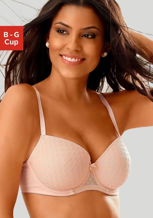 Lascana Bh met steuncups met beugel en grafische kant dessous - Foto 5