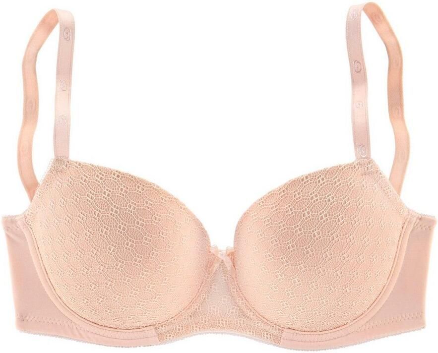 Lascana Bh met steuncups met beugel en grafische kant dessous