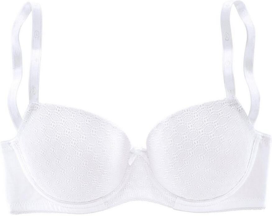 Lascana Bh met steuncups met beugel en grafische kant dessous