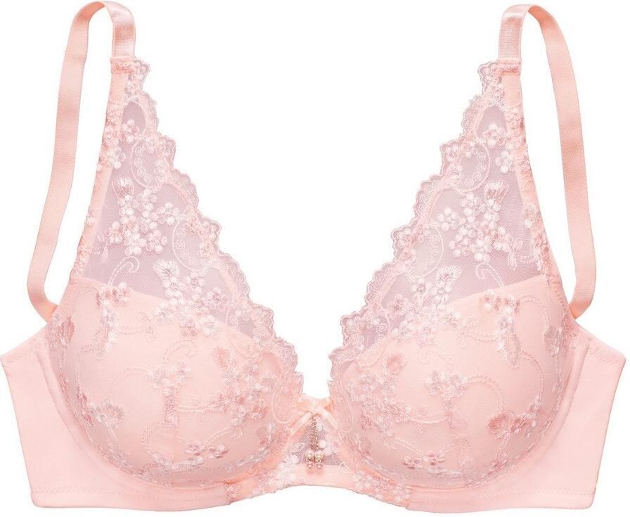 Lascana Bh met steuncups met beugel in high-apex snit van geborduurd kant sexy lingerie - Foto 4