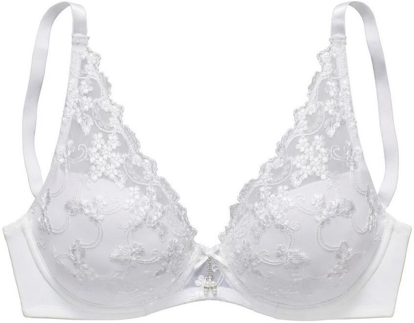 Lascana Bh met steuncups met beugel in high-apex snit van geborduurd kant sexy lingerie - Foto 5