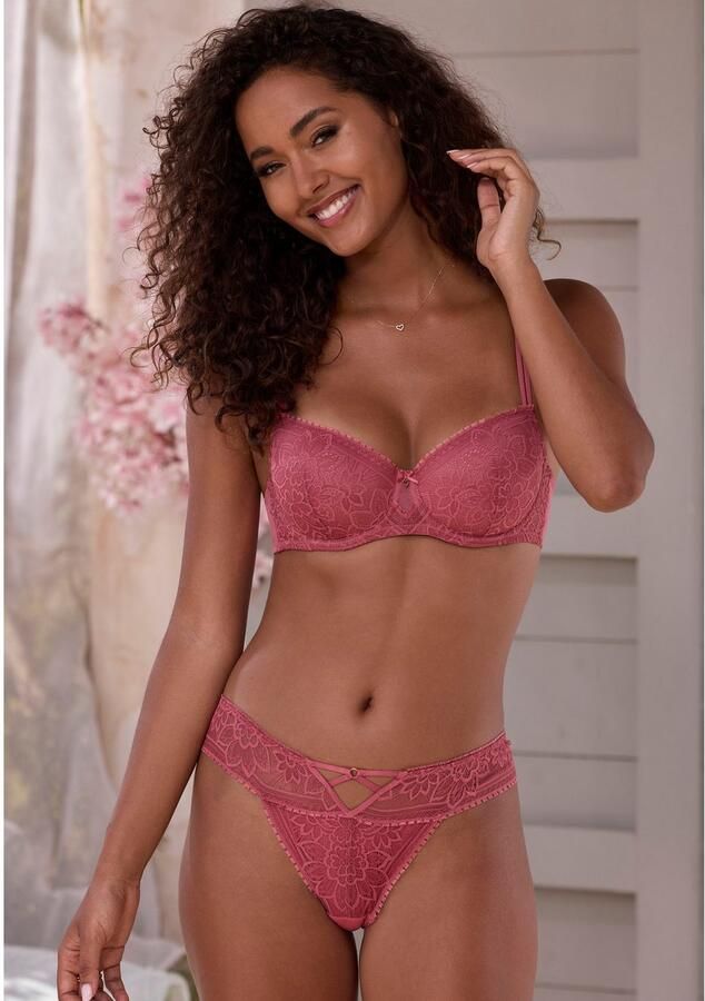 Lascana Bh met steuncups met beugel van bloemige jacquardkant sexy lingerie - Foto 3