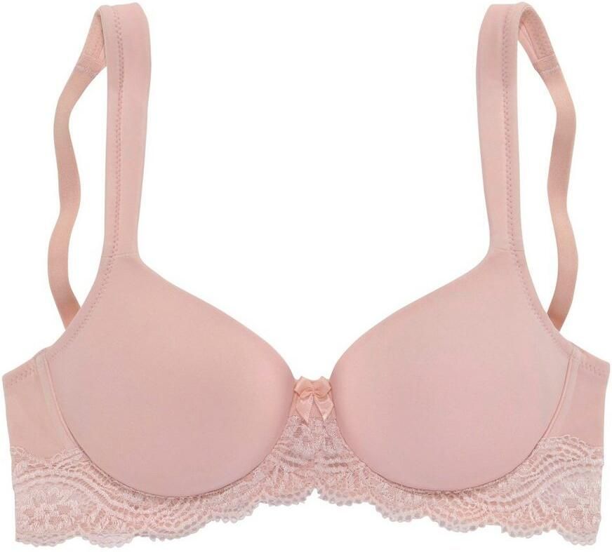 Lascana Bh met steuncups met beugels naadloze voorgevormde cups kanten details lingerie - Foto 5