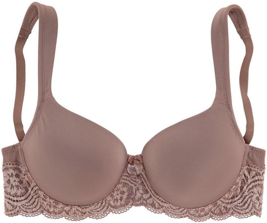 Lascana Bh met steuncups met beugels naadloze voorgevormde cups kanten details lingerie - Foto 5