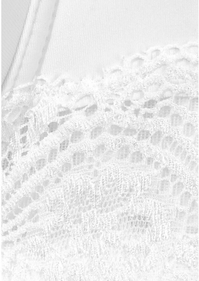 Lascana Bh met steuncups met beugels naadloze voorgevormde cups kanten details lingerie - Foto 5