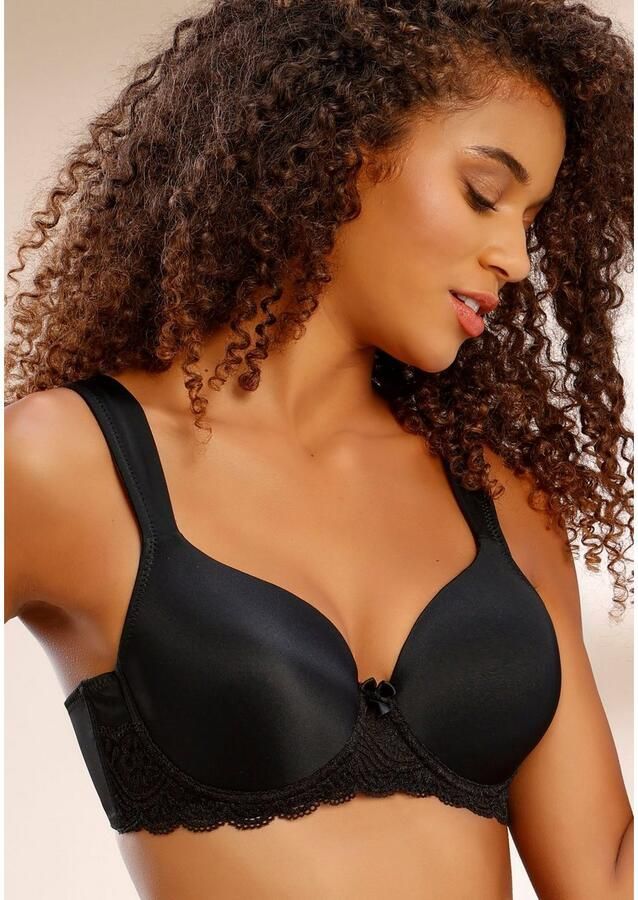 Lascana Bh met steuncups met beugels naadloze voorgevormde cups kanten details lingerie - Foto 5