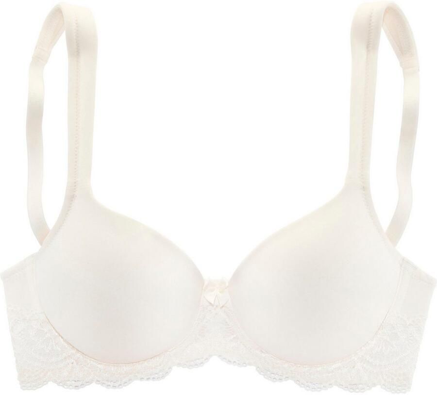 Lascana Bh met steuncups met beugels naadloze voorgevormde cups kanten details lingerie - Foto 4
