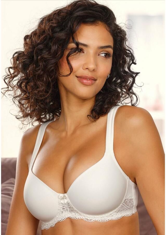 Lascana Bh met steuncups met beugels naadloze voorgevormde cups kanten details lingerie - Foto 2