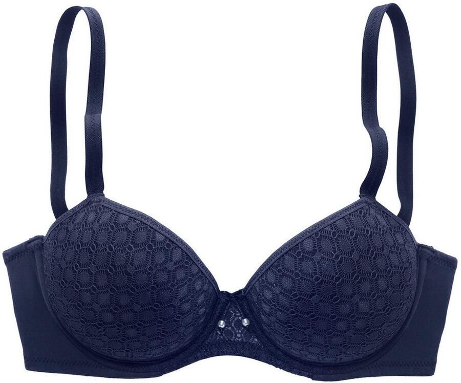 Lascana Bh met steuncups met kant over naadloze cups op de modellerende beugel dessous - Foto 4