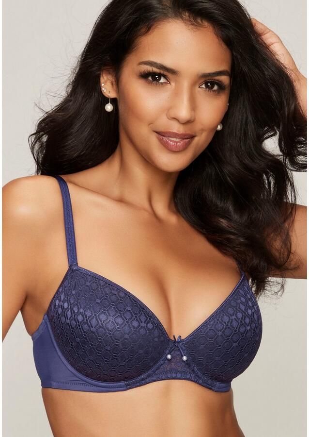 Lascana Bh met steuncups met kant over naadloze cups op de modellerende beugel dessous