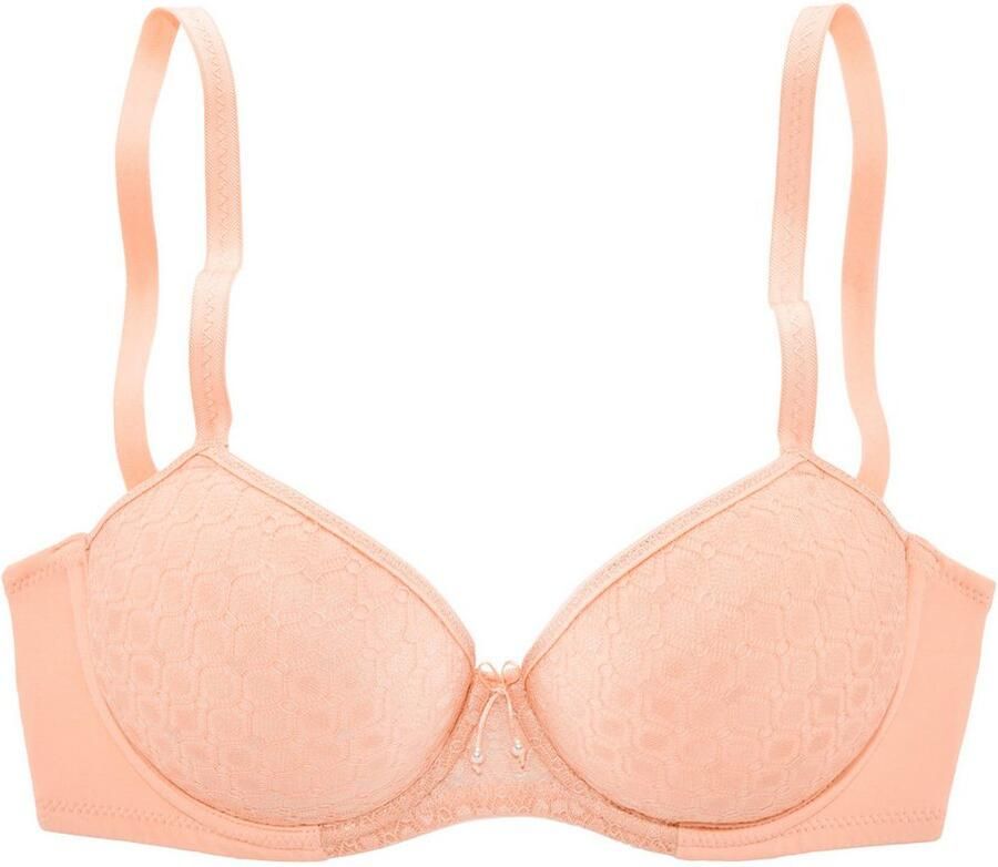 Lascana Bh met steuncups met kant over naadloze cups op de modellerende beugel dessous - Foto 6