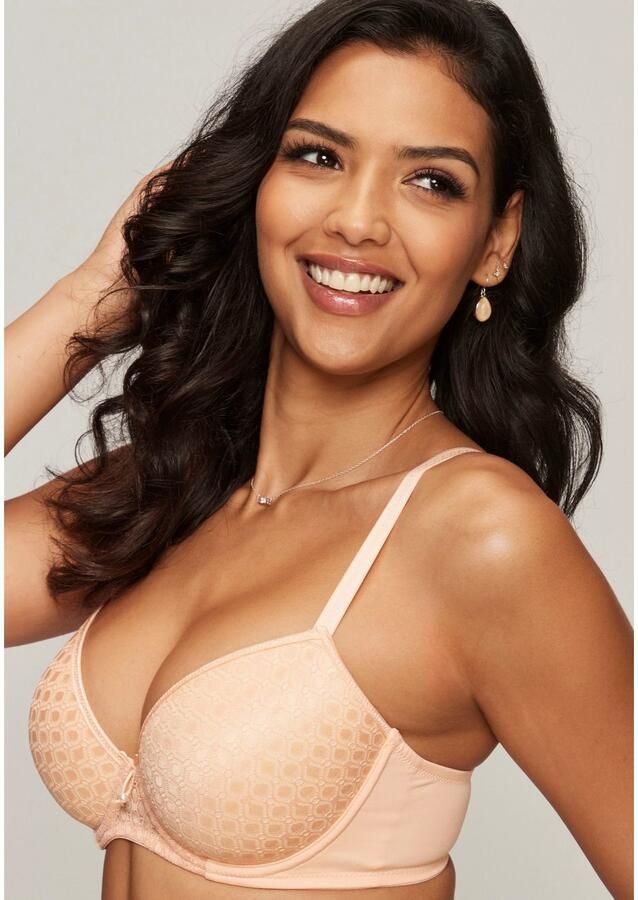 Lascana Bh met steuncups met kant over naadloze cups op de modellerende beugel dessous - Foto 4