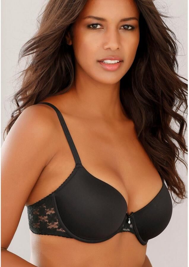 Lascana Bh met steuncups met rug van gebloemde elastische kant dessous - Foto 2