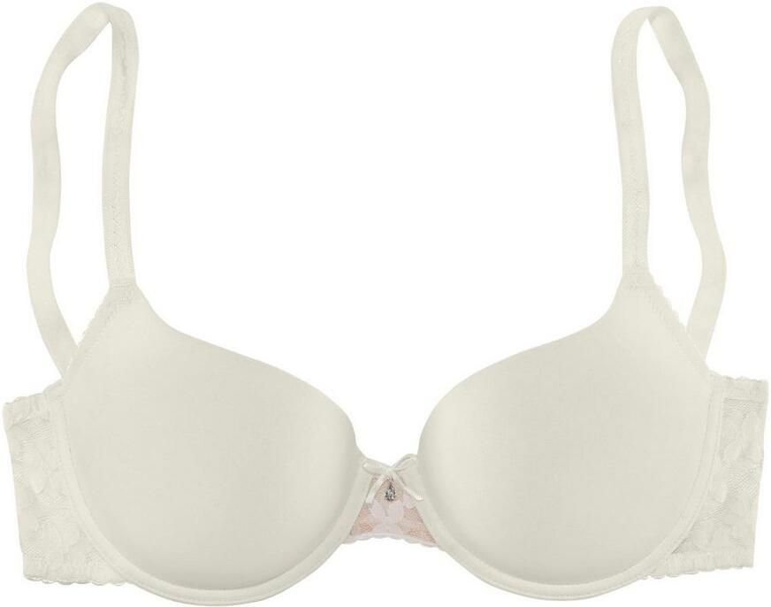 Lascana Bh met steuncups met rug van gebloemde elastische kant dessous