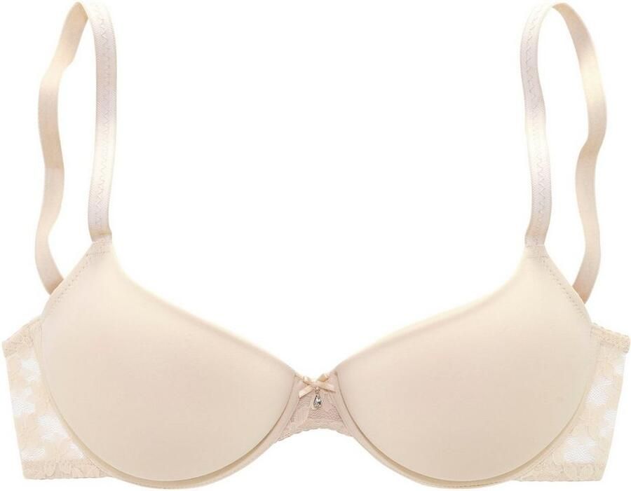 Lascana Bh met steuncups met rug van gebloemde elastische kant dessous - Foto 5