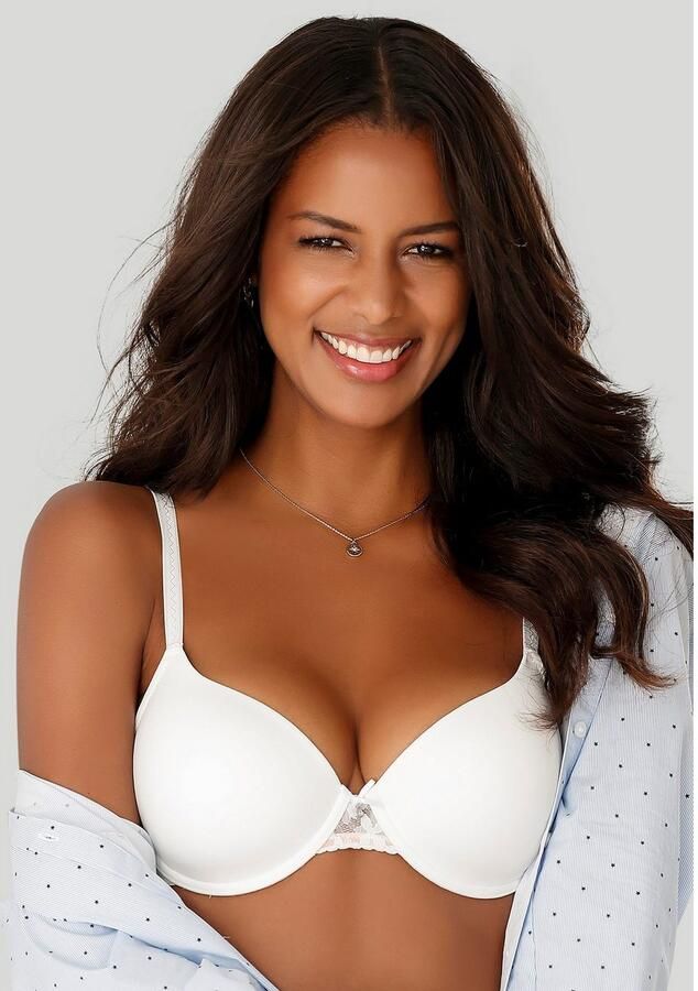 Lascana Bh met steuncups met rug van gebloemde elastische kant dessous - Foto 5