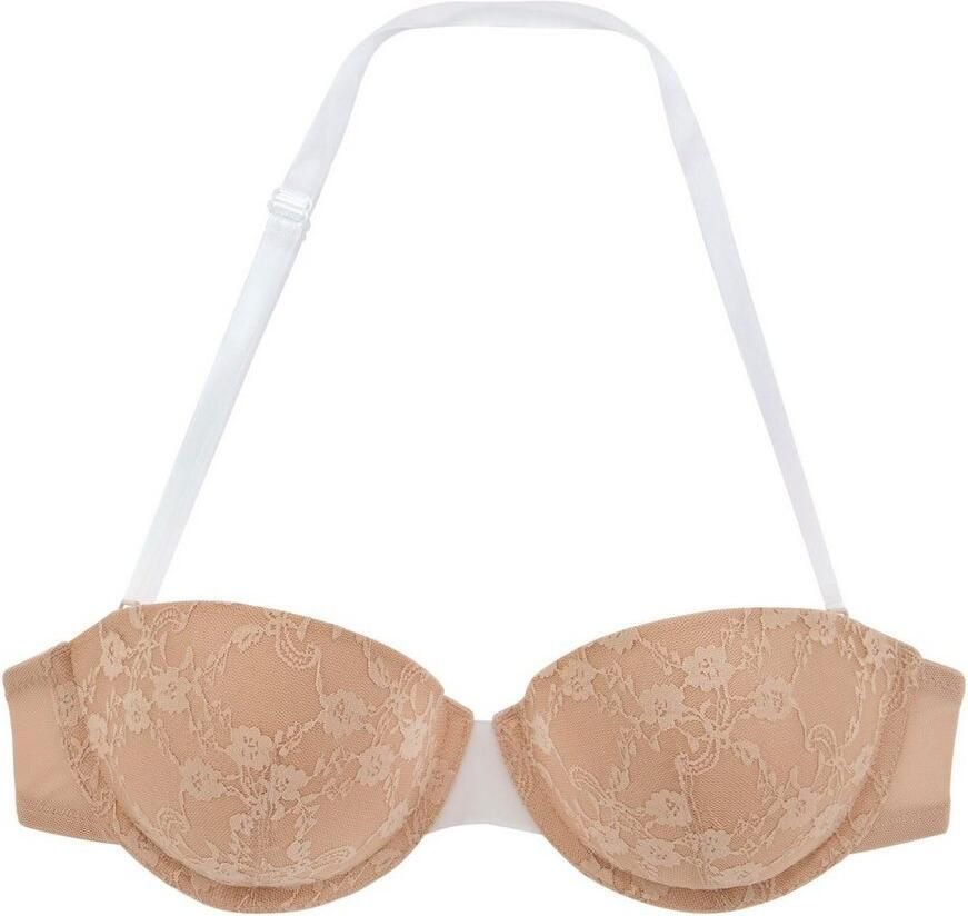 Lascana Bh met steuncups met transparante achterkant en afneembare halternek