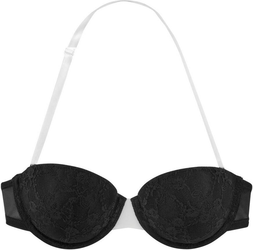 Lascana Bh met steuncups met transparante achterkant en afneembare halternek