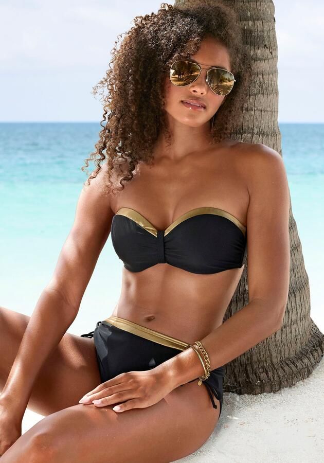 Lascana Beugelbikinitop in bandeaumodel Elodie met trendy materiaalelement - Foto 5