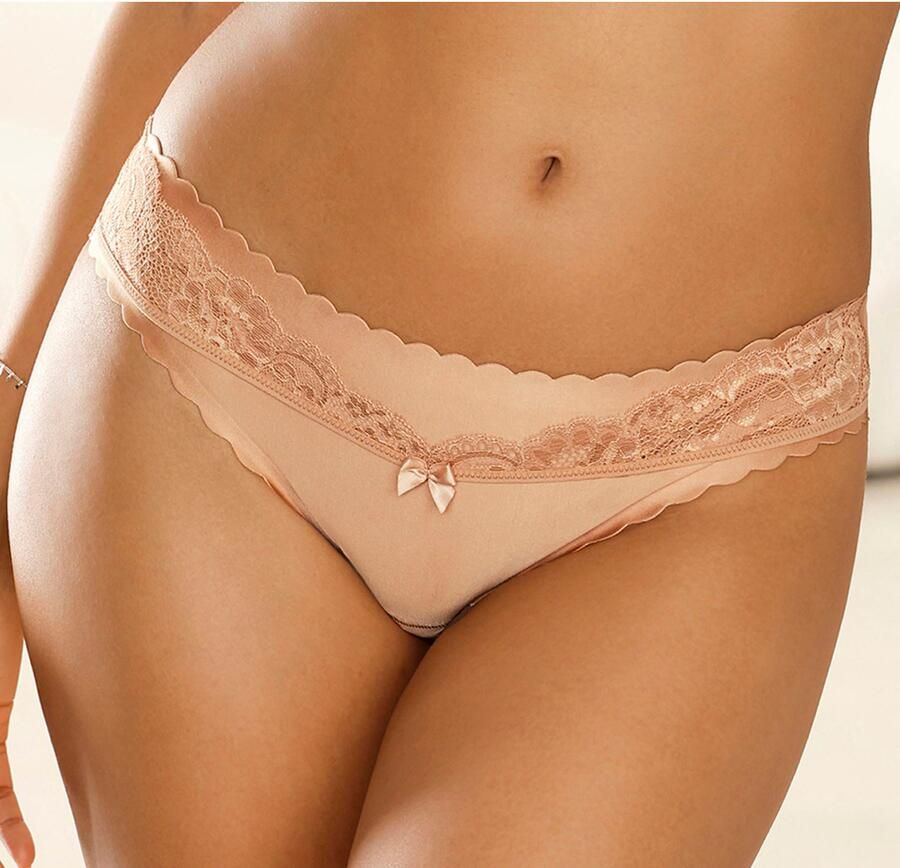 Lascana Bikinibroekje met extra platte randen en fijne kant - Foto 5